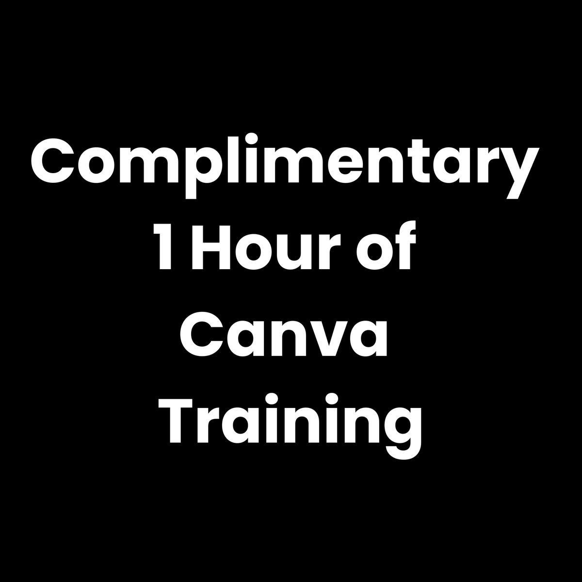 Complimentary 1-Hour of Canva Training